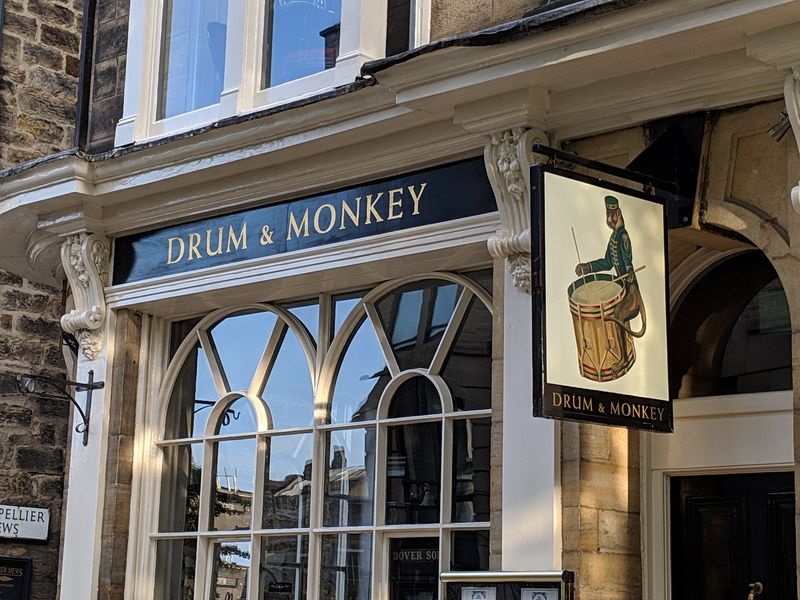 Sign for the Drum and Monkey pub